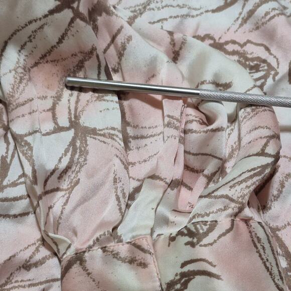 Vintage Bob Mackie Silk Floral Top Women 26W Art Tropical Vacation Resort Pink - Picture 3 of 7